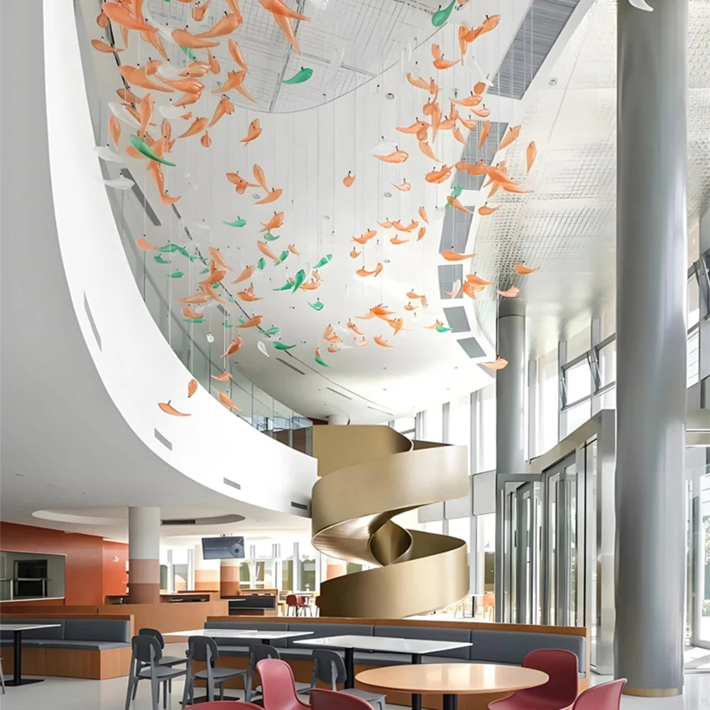 Colette Custom Build Art Deco Fish Pendant Chandelier