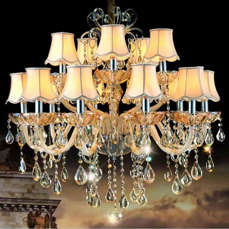 Luxuriöser Kristall-Kerzenleuchter für Penthouse-Flur und Treppenhaus