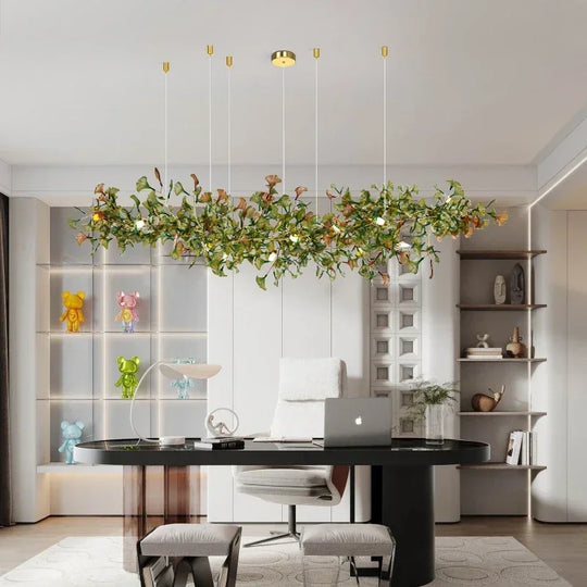 Luxury Ginkgo Leaf Glass Branch Chandelier
