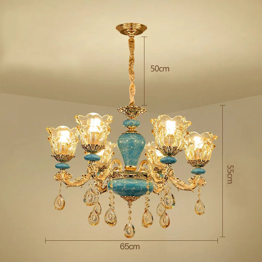 European Luxury Crystal Chandelier Light for Living Room and Bedroom