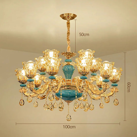 European Luxury Crystal Chandelier Light for Living Room and Bedroom