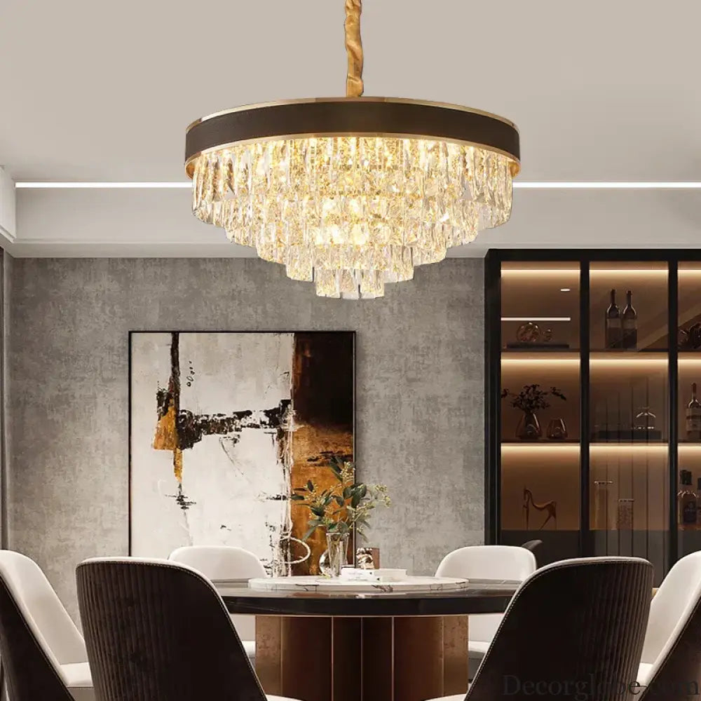 Elegant Black Chandelier - Postmodern Light Luxury for Living Rooms, Dining Rooms, and Bedrooms - DecorGlobe