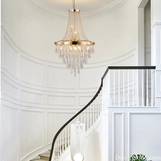 Arabelle 19.7-Inch Gold & Chrome Crystal Chandelier Chandelier