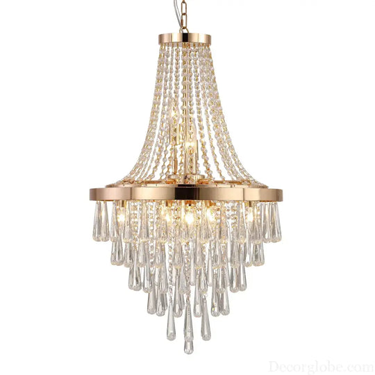 Arabelle 19.7-Inch Gold & Chrome Crystal Chandelier Chandelier