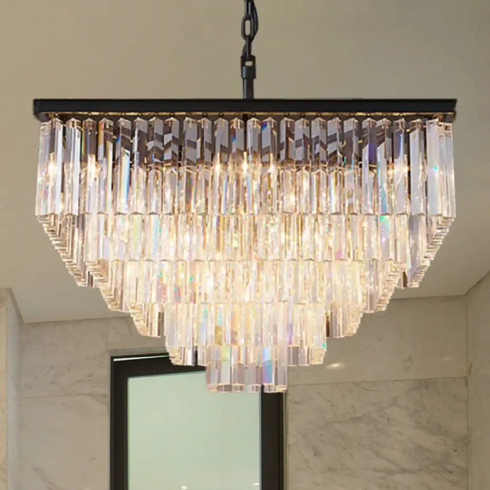 Ariel Cascading Crystal Elegance: Modern Chandelier (5 Tiers or More) - DecorGlobe