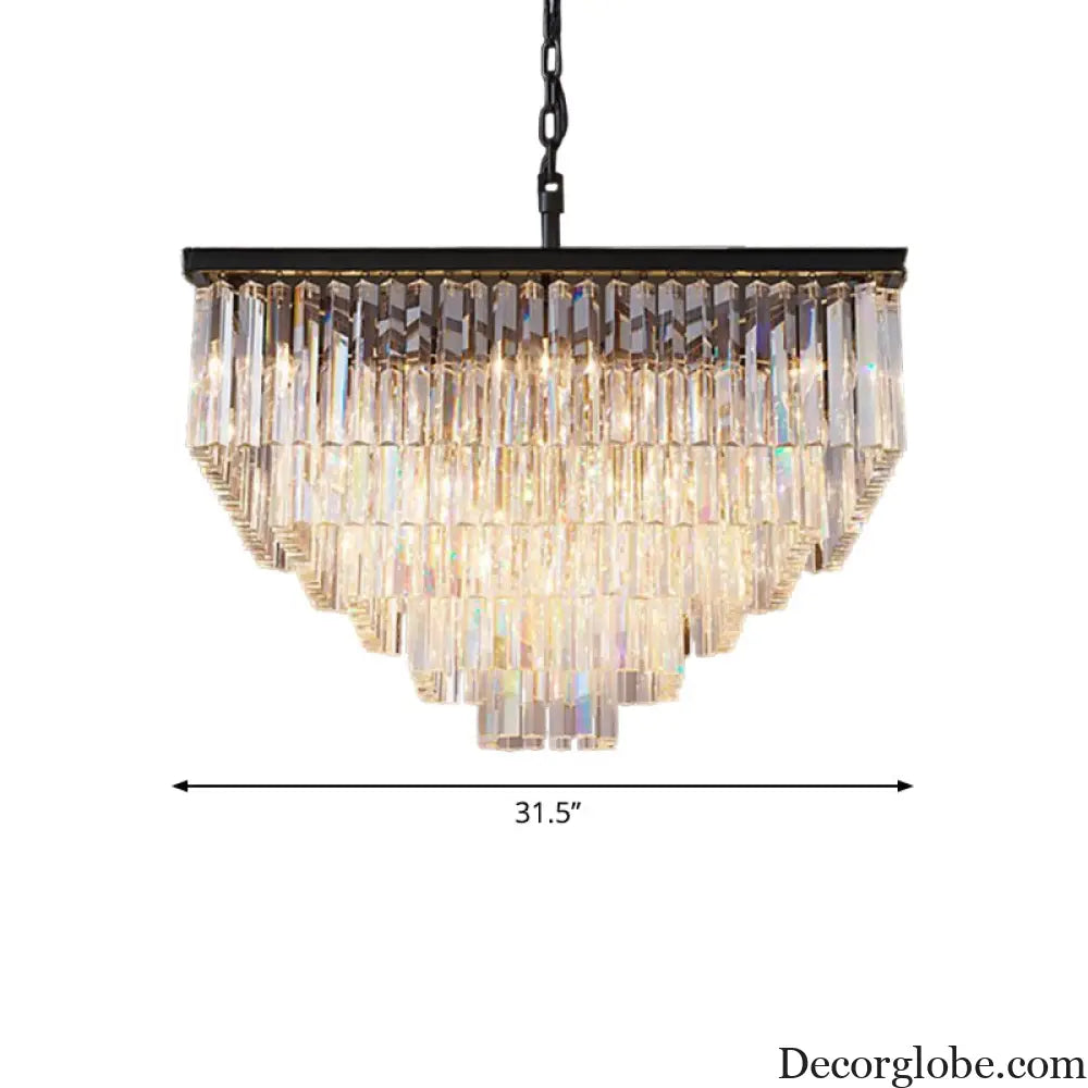 Ariel Cascading Crystal Elegance: Modern Chandelier (5 Tiers or More) - DecorGlobe