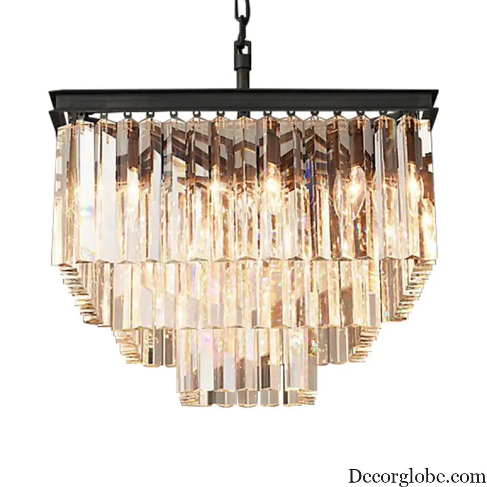 Ariel Cascading Crystal Elegance: Modern Chandelier (5 Tiers or More) - DecorGlobe