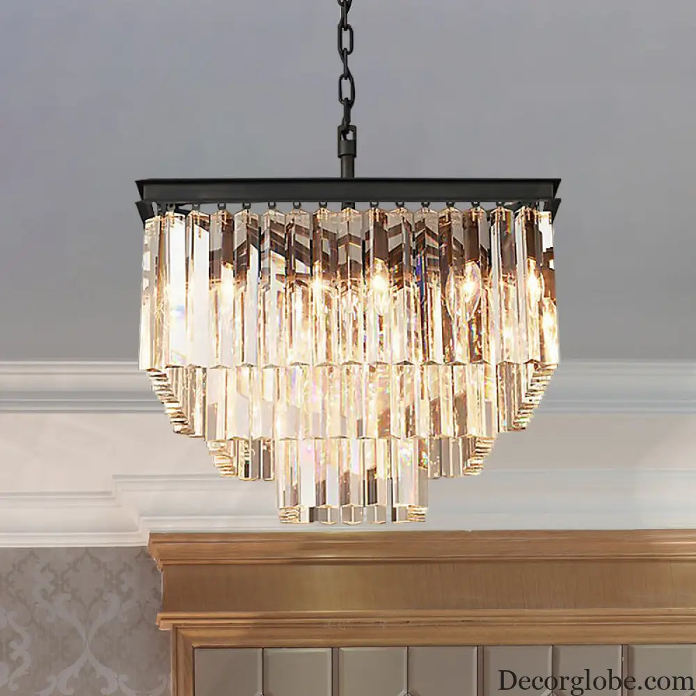 Ariel Cascading Crystal Elegance: Modern Chandelier (5 Tiers or More) - DecorGlobe
