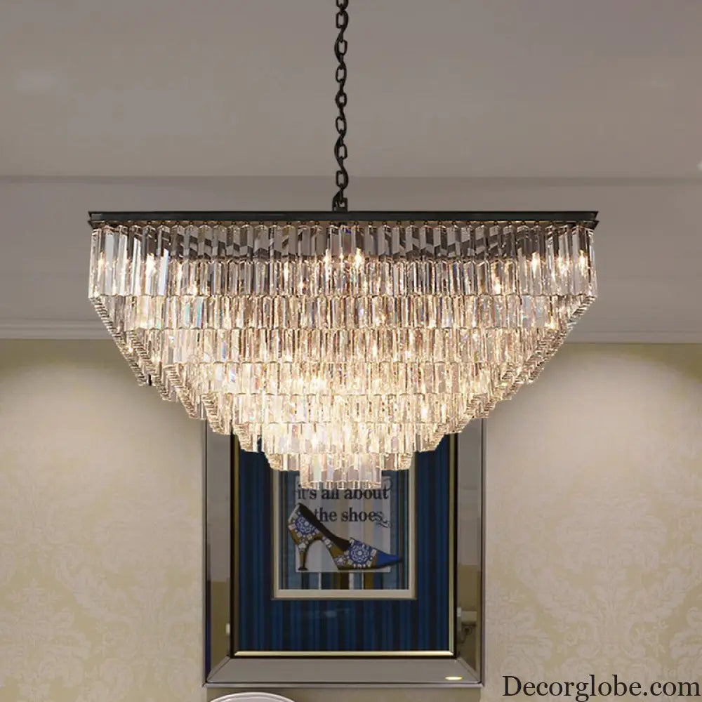 Ariel Cascading Crystal Elegance: Modern Chandelier (5 Tiers or More) - DecorGlobe