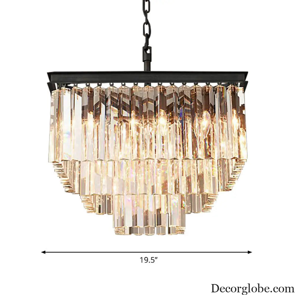 Ariel Cascading Crystal Elegance: Modern Chandelier (5 Tiers or More) - DecorGlobe