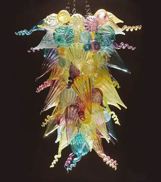 AUREX Gold Hand-Blown Glass Art Pendant Chandelier W50xH70cm chandelier