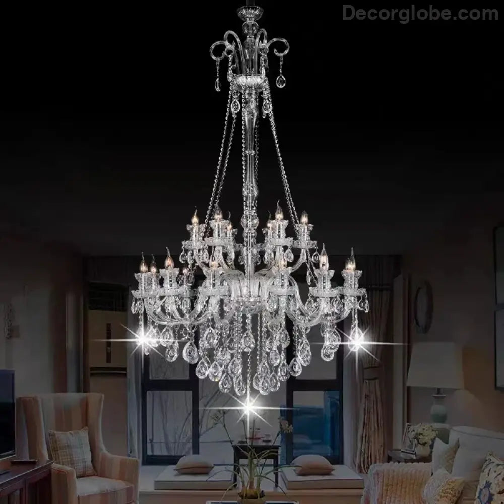 AVELON Clear Crystal European Branch Chandelier Chandelier