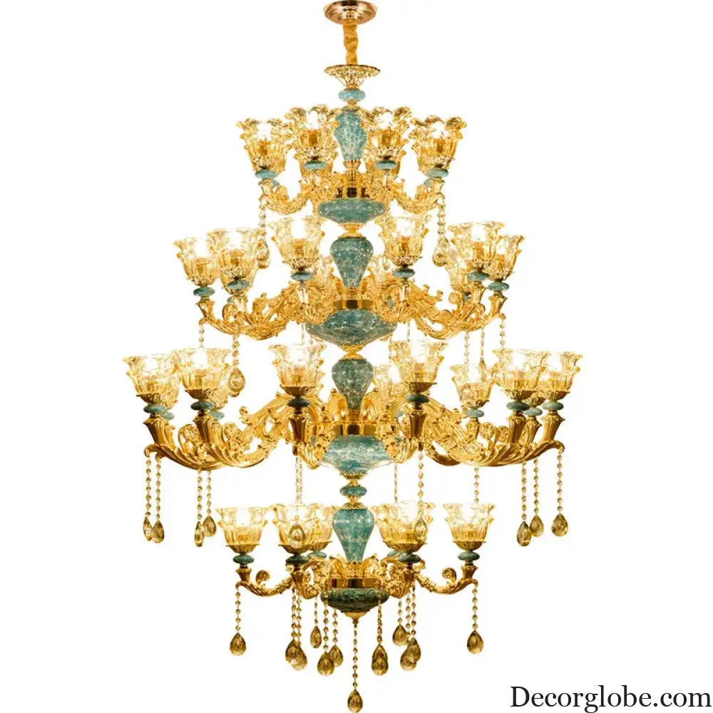 Big Duplex Crystal Chandelier for Villa Living Room and Lobby Chandelier
