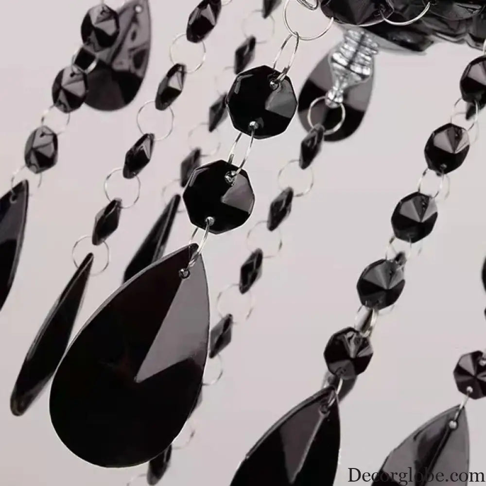 Black Candle Crystal Chandelier for Bedroom and Restaurant Lighting Chandelier