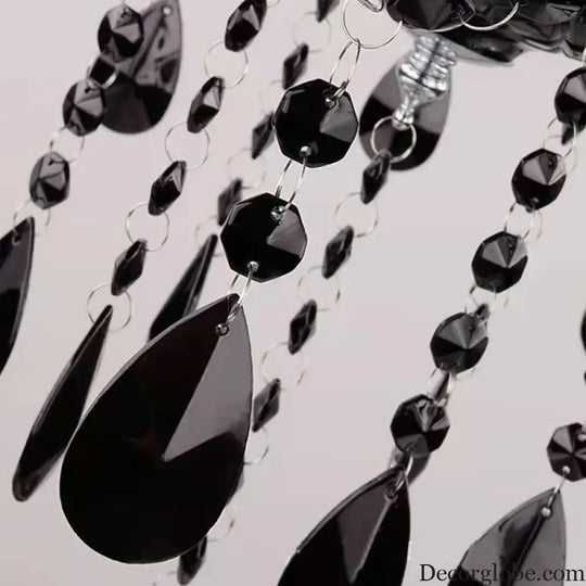 Black Candle Crystal Chandelier for Bedroom and Restaurant Lighting Chandelier