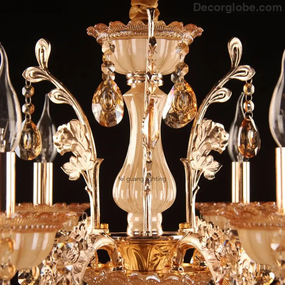 CALYX Crystal Jade European Candle Chandelier Chandeliers