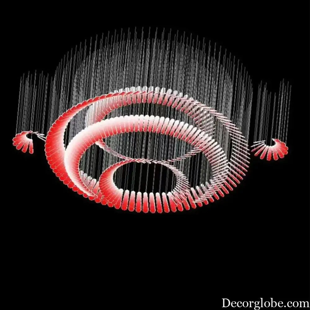 Camille Custom Build Height Adjustable Modern Chandelier custom / Custom / Red|Modern Chandelier