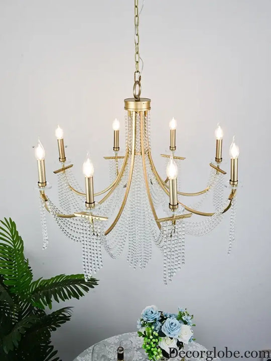 Candle Ceiling Chandeliers - LED Lustres for Classical Home Decoration Pendant Lighting in Living and Dining Rooms - DecorGlobe