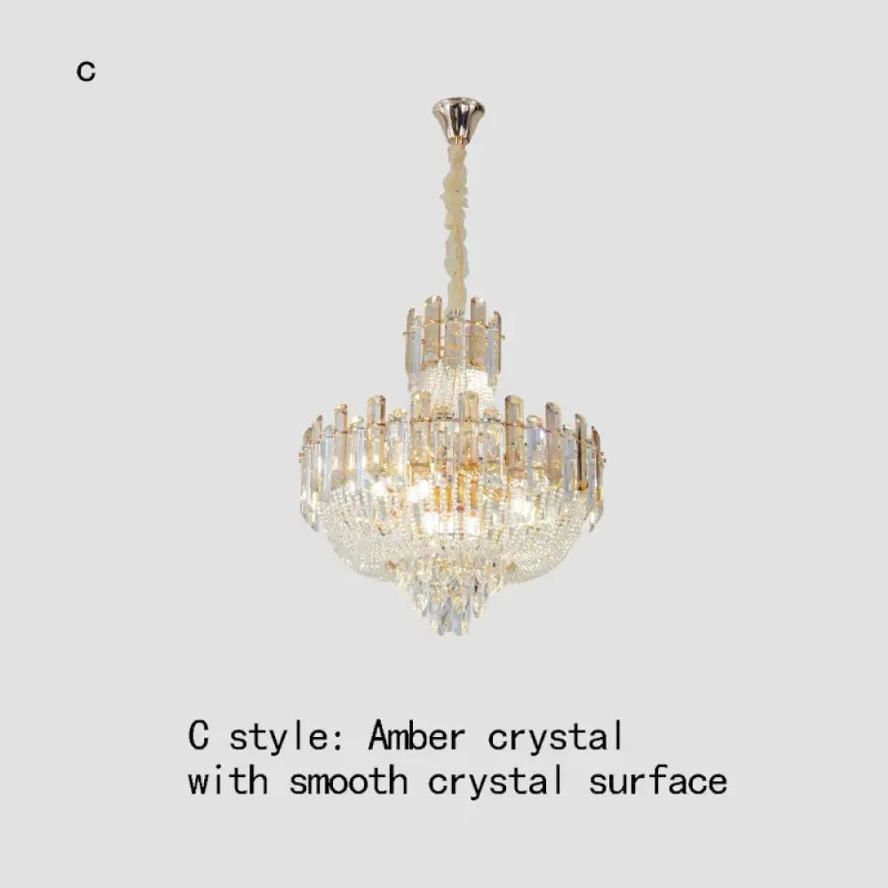 New Design Colorful Luxury Crystal Chandelier - Modern Artistry with Adjustable Chain for Living Rooms and Bedrooms - DecorGlobe