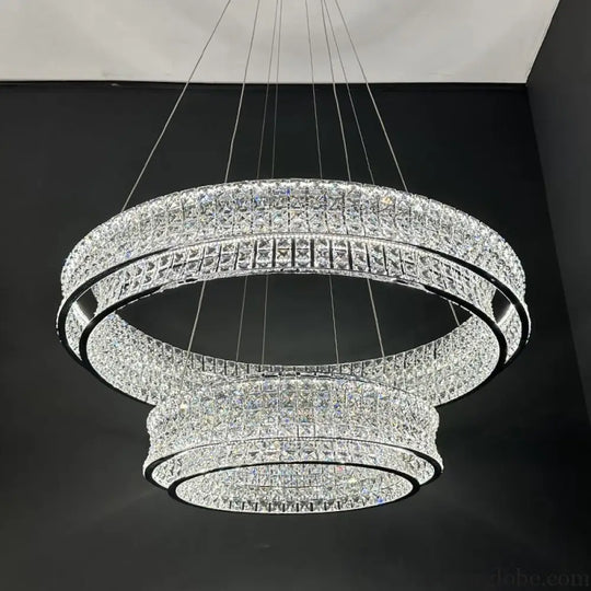 New crystal ceiling lamp living room chandelier lamp creative designer high-end luxury hall restaurant main lamp