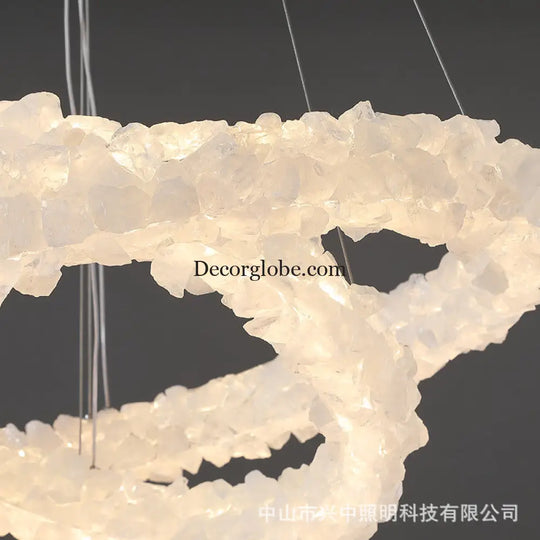 Caroline Modern Double Layer Natural Crystal Chandelier Chandelier