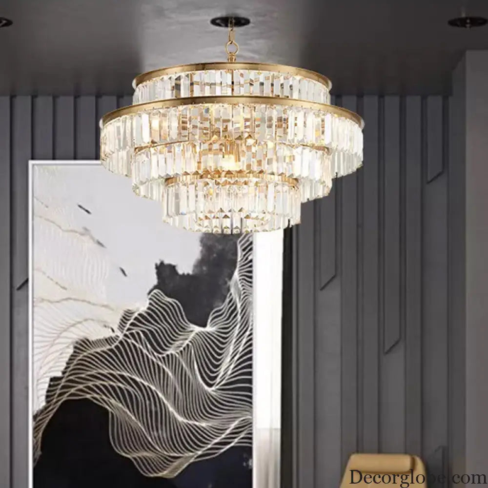 Cascading Brilliance: A Majestic Centerpiece for Your Dining Room - DecorGlobe