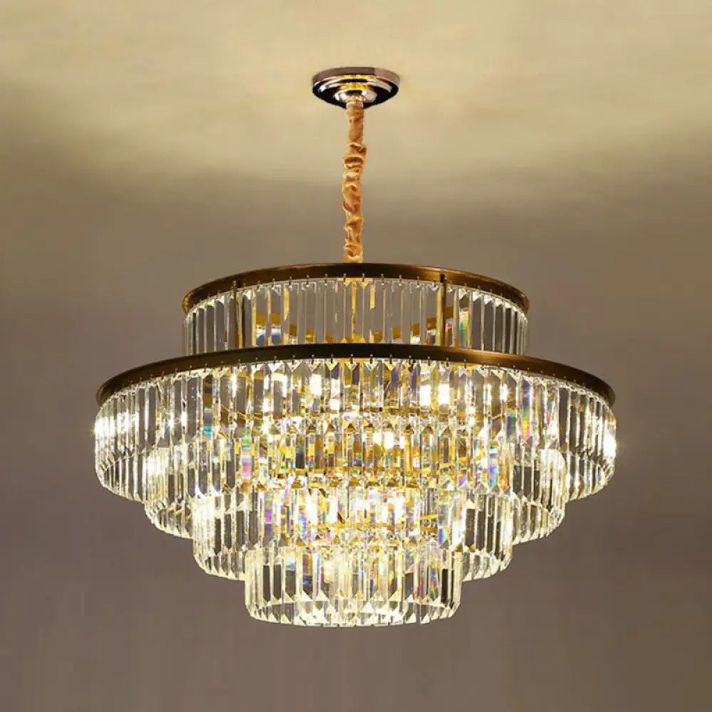 Claire's Illuminating Crystal Pendant: Modern Elegance for Your Living Room - DecorGlobe