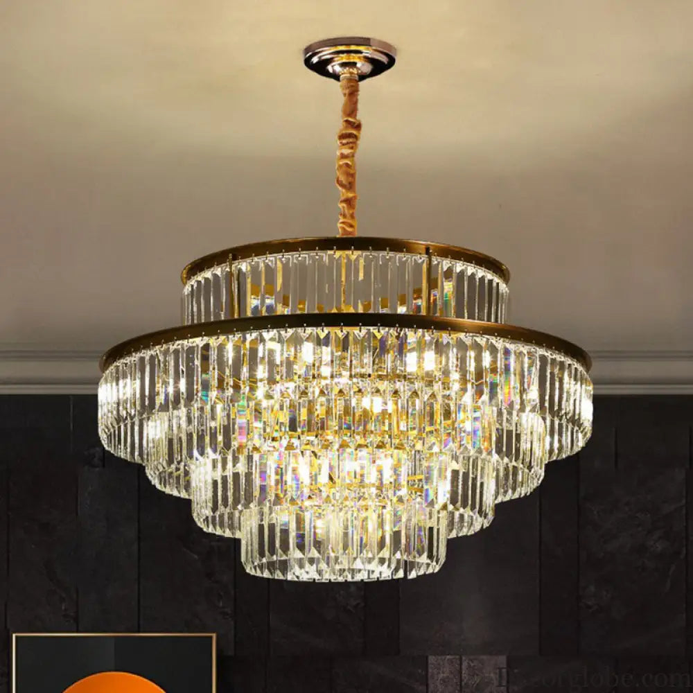 Claire's Illuminating Crystal Pendant: Modern Elegance for Your Living Room - DecorGlobe