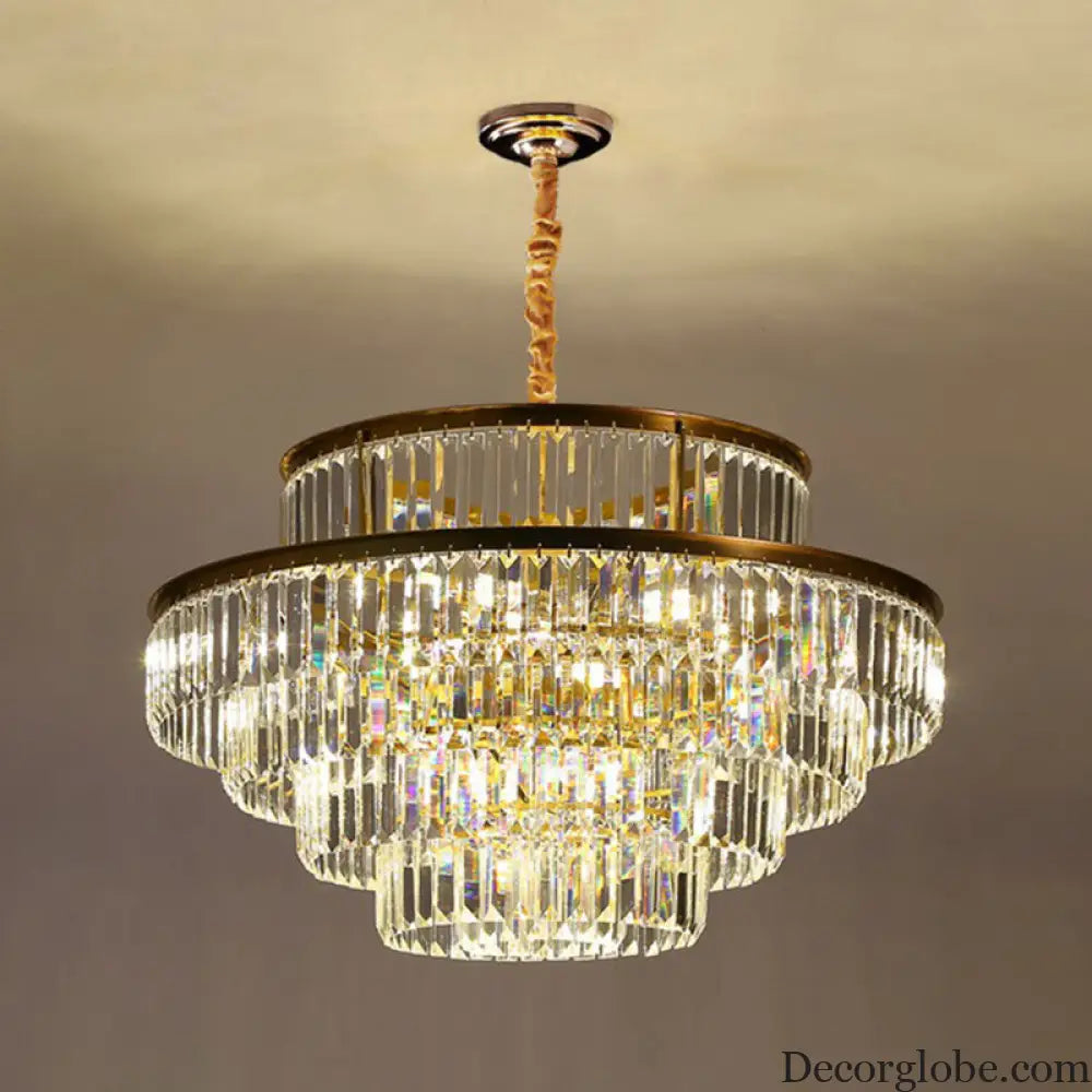 Claire's Illuminating Crystal Pendant: Modern Elegance for Your Living Room - DecorGlobe