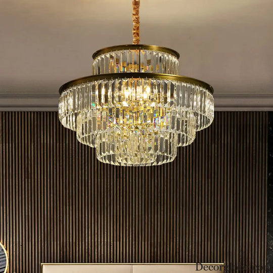 Claire's Illuminating Crystal Pendant: Modern Elegance for Your Living Room - DecorGlobe