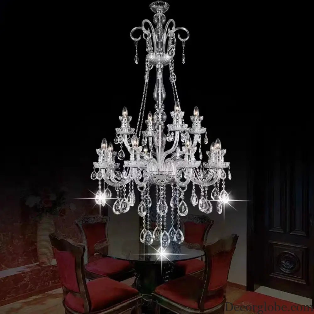 AVELON Clear Crystal European Branch Chandelier Chandelier