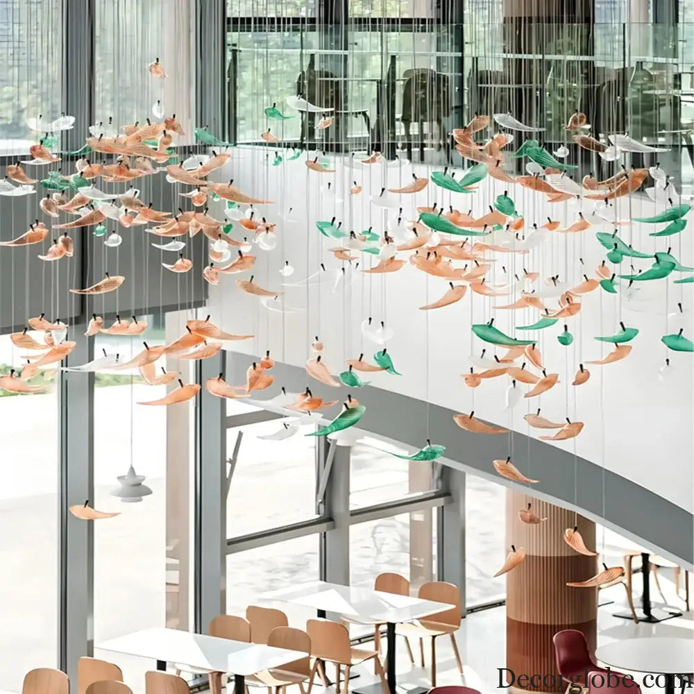 Colette Custom Build Art Deco Fish Pendant Chandelier Chandelier