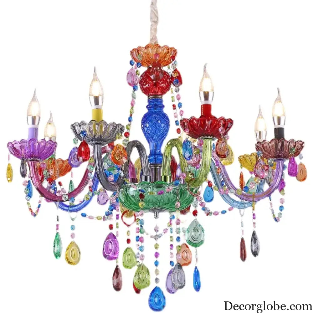 Colorful Crystal Chandeliers - European Style Rural Decoration for Restaurants, Coffee Shops, and Creative Dream Settings - DecorGlobe