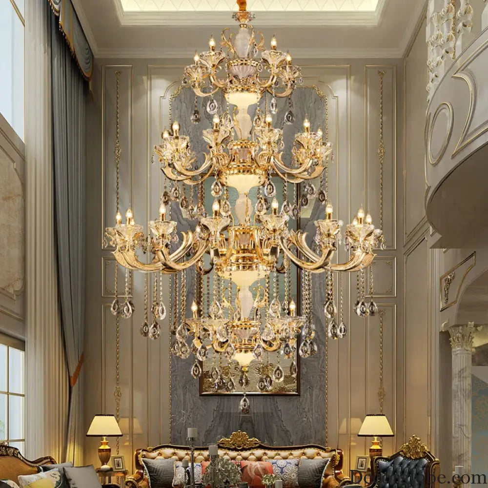 Crystal Candle Chandelier for Living Room and Dining Area Chandelier