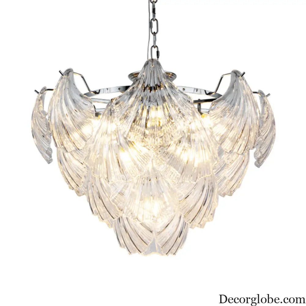 Brielle's Crystal Chandelier - Modern Elegance with Tapered Petals (10 Lights) - DecorGlobe