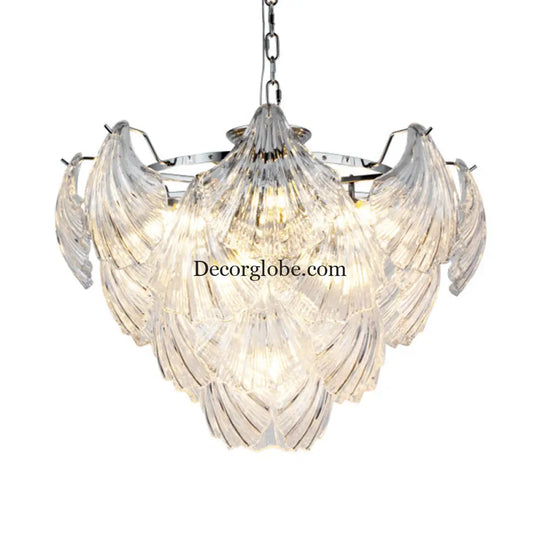 Brielle's Crystal Chandelier - Modern Elegance with Tapered Petals (10 Lights) - DecorGlobe