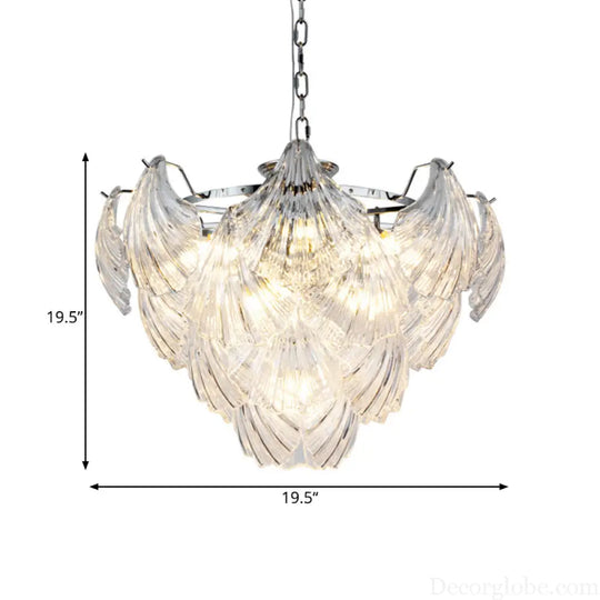 Brielle's Crystal Chandelier - Modern Elegance with Tapered Petals (10 Lights) - DecorGlobe