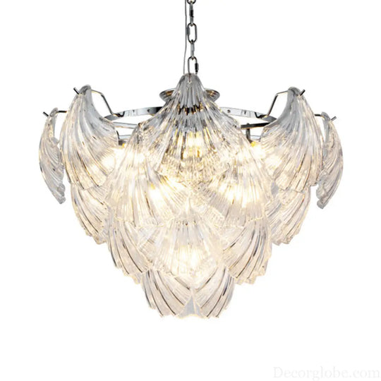 Brielle's Crystal Chandelier - Modern Elegance with Tapered Petals (10 Lights) - DecorGlobe