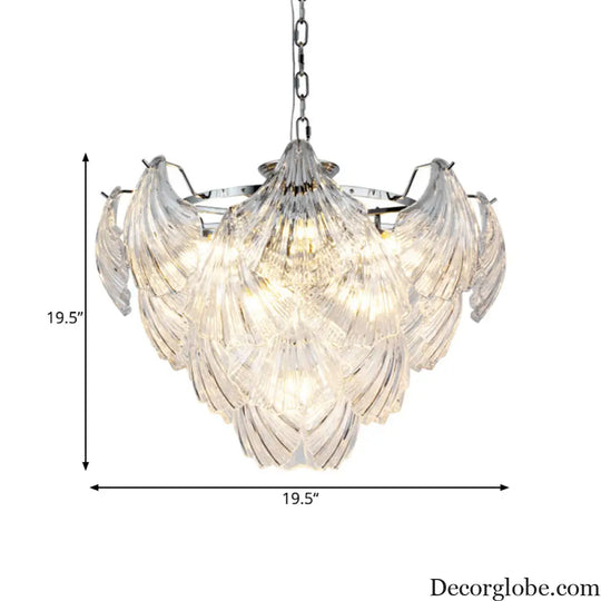 Brielle's Crystal Chandelier - Modern Elegance with Tapered Petals (10 Lights) - DecorGlobe