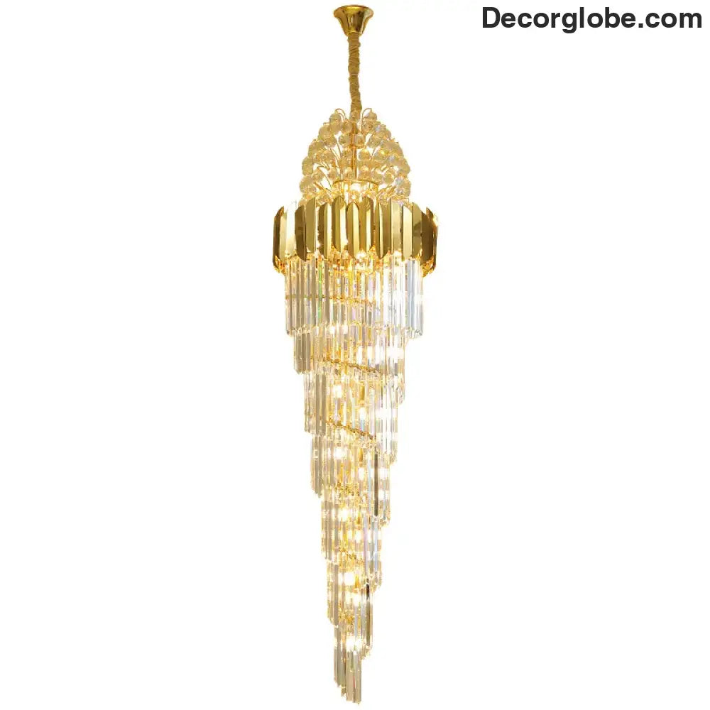 Crystal Stair Chandeliers - Elegant Indoor Lighting for Living Rooms, Staircases, and Loft Spaces - DecorGlobe