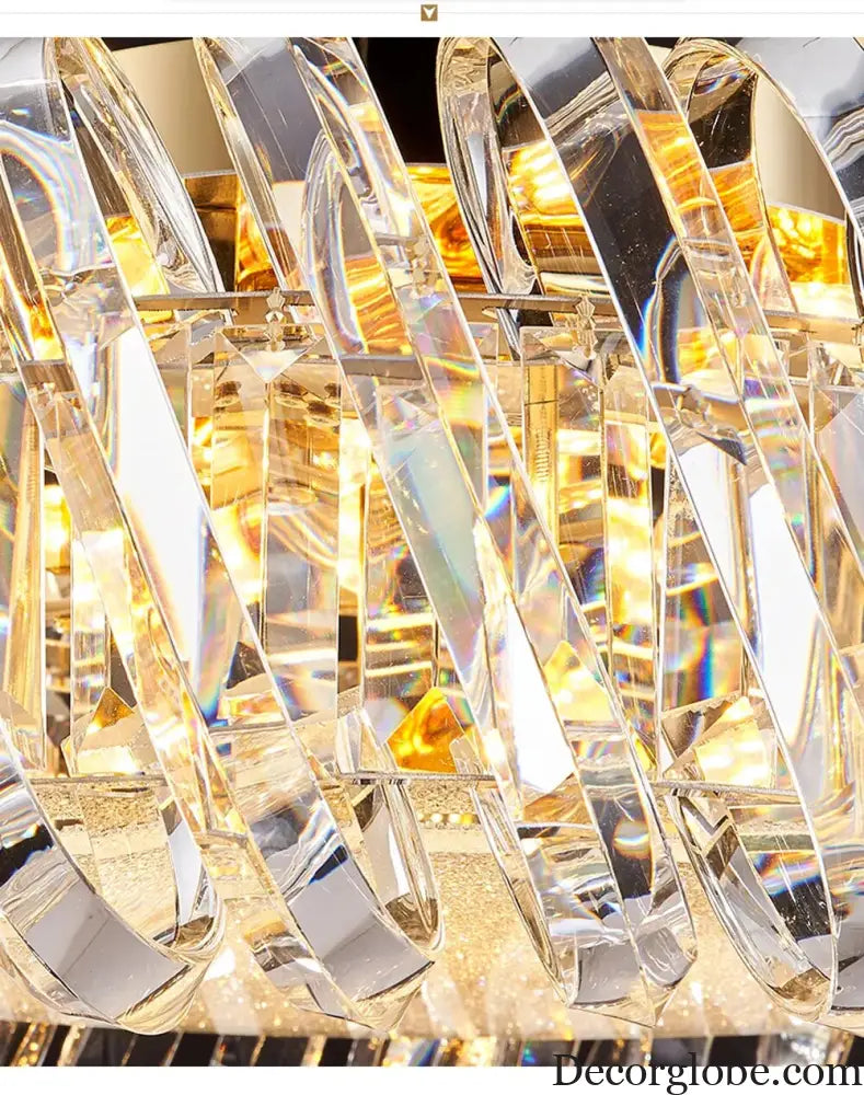 Olivia's Art Deco Crystal Glass LED Chandelier - DecorGlobe