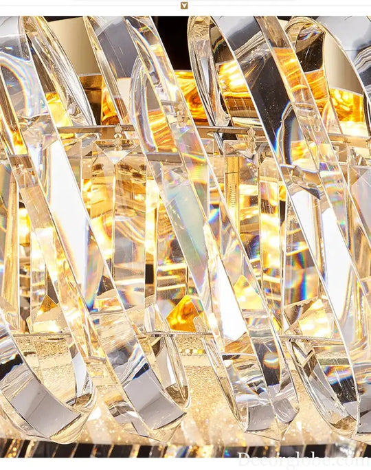 Olivia's Art Deco Crystal Glass LED Chandelier - DecorGlobe