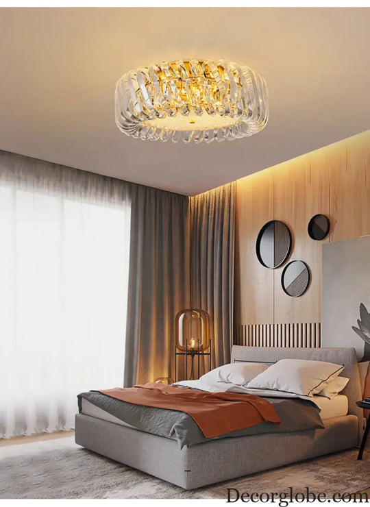 Olivia's Art Deco Crystal Glass LED Chandelier - DecorGlobe