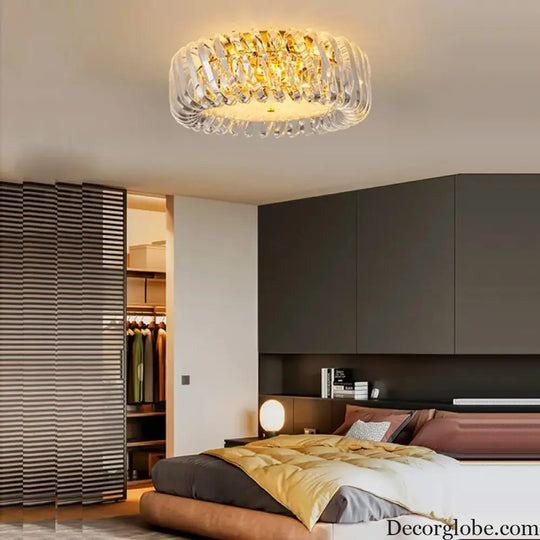 Olivia's Art Deco Crystal Glass LED Chandelier - DecorGlobe