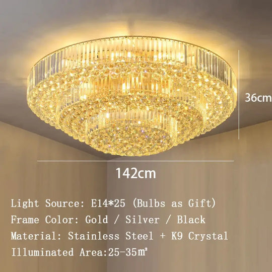 Dimmable LED Ceiling Lights - Classical Elegance with Remote Control for Living Room Decor - DecorGlobe
