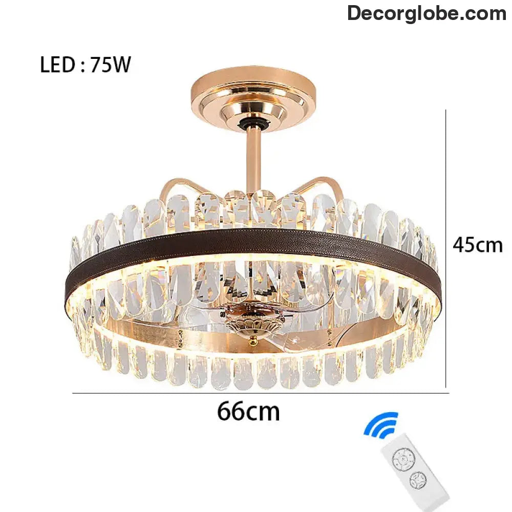 Dimmable LED Crystal Oval Ceiling Chandeliers - Black Leather Luxury Lustres for Dining Room Decor - DecorGlobe