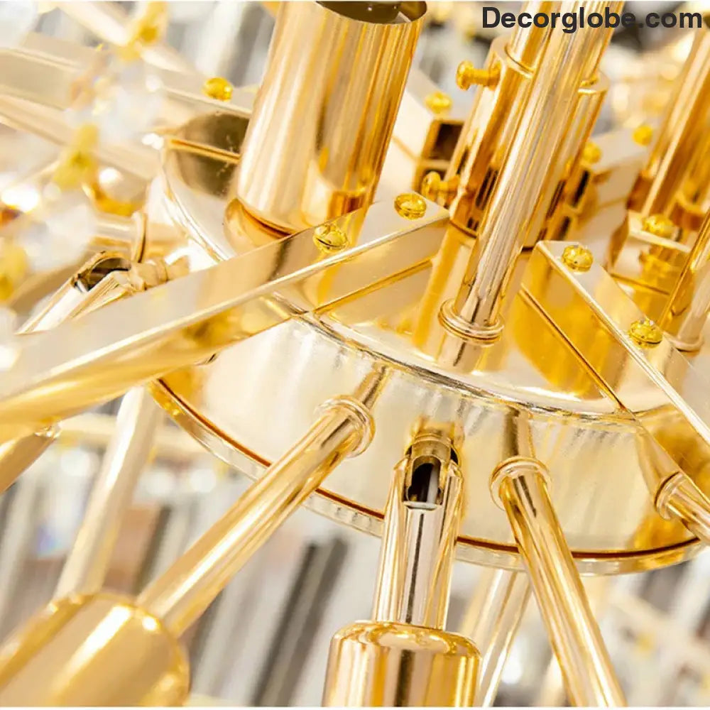 Duplex Building Crystal Chandelier - Post-Modern Light Luxury Elegance for Spiral Staircases, Halls, Villas, and Living Rooms with Suspended Gloss Lighting - DecorGlobe