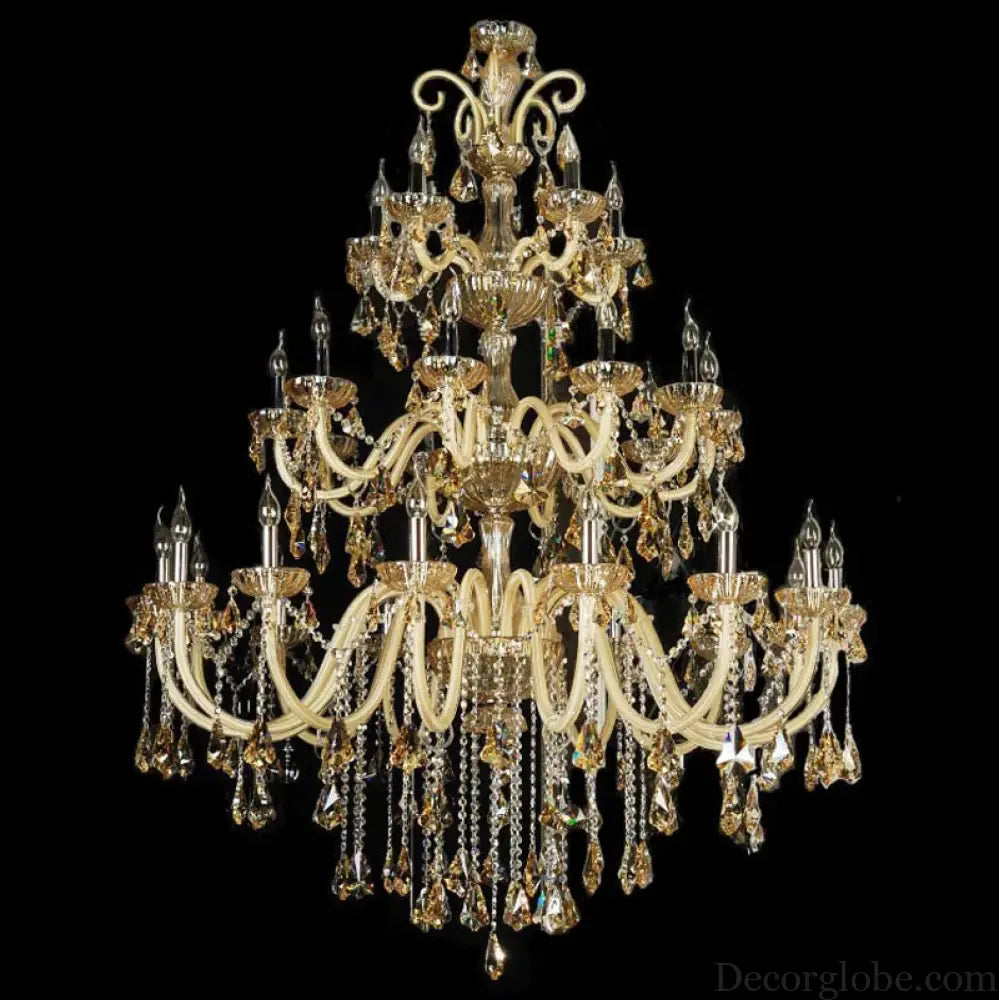 Duplex Crystal Candle Chandelier for Living Room and Staircase Chandelier