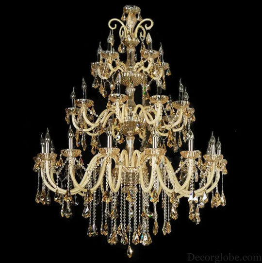 Duplex Crystal Candle Chandelier for Living Room and Staircase Chandelier