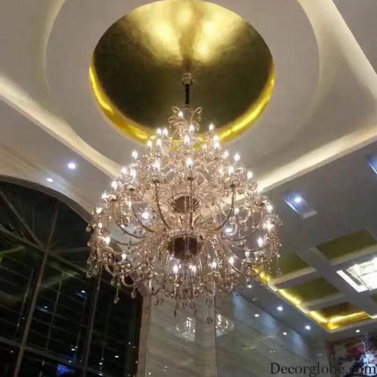 Duplex Crystal Candle Chandelier for Living Room and Staircase Chandelier